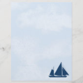 Zeilboot en Sky Stationery Letterhead (Voorkant)