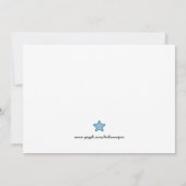 Zeilboot en strepen voor kinderen op aangepaste vl bedankkaart (Achterkant)