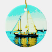 zeilboot en walvis ornament (Voorkant)