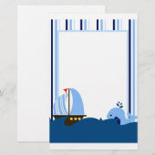 Zeilboot en walvisbakkerij briefpapier (Voorkant / Achterkant)