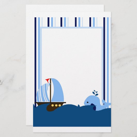 Zeilboot en walvisbakkerij briefpapier (Voorkant / Achterkant)