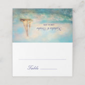 Zeilboot en Zee | Nautische marine gouden bruiloft Plaatskaartje (Buitenkant ongevouwen)