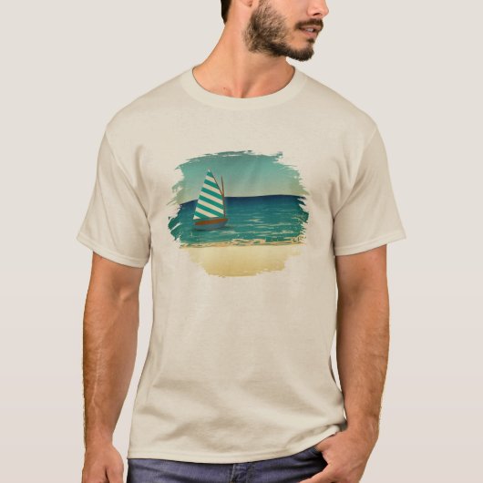 Zeilboot en Zee T-shirt (Voorkant)
