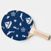 Zeilboot- en zeebeschermingspatroon tafeltennisbatje (Zijkant)