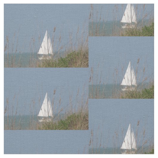 Zeilboot en zeegras stof (Close Up)