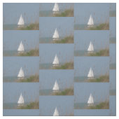 Zeilboot en zeegras stof (Swatch)