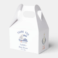 Zeilboot en Zeemeeuw Dank je Jongen Baby shower