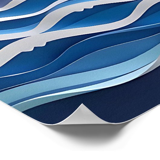 Zeilboot en zon | Papierquilling Poster (Hoek)