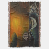 Zeilboot en zonsondergang aan de Rocky Shore Deken (Voorkant Verticaal)