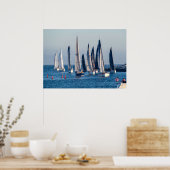 Zeilboot Enter Main Channel - Marina Del Rey, CA Poster (Keuken)