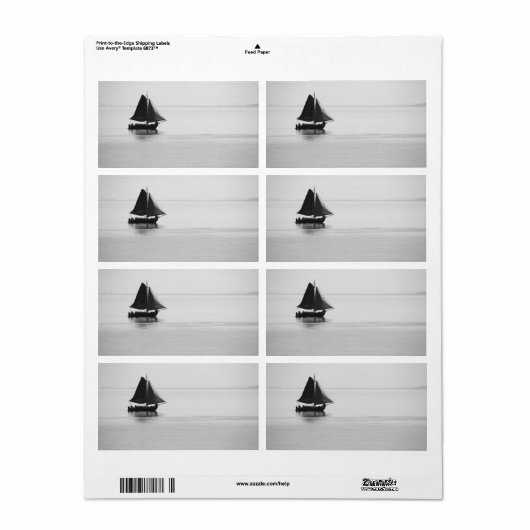 Zeilboot Etiket (Full Sheet)
