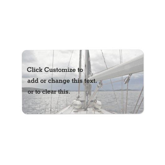 Zeilboot Etiket (Voorkant)