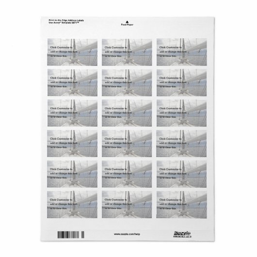 Zeilboot Etiket (Full Sheet)