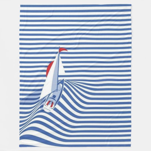 Zeilboot Fleece Deken (Voorkant)