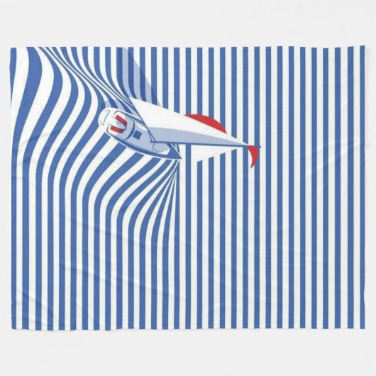 Zeilboot Fleece Deken (Voorkant (Horizontaal))
