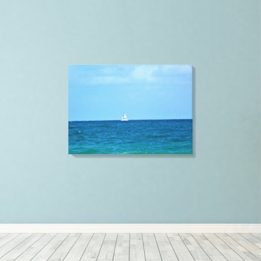 Zeilboot, Fort Lauderdale, Florida Canvas Afdruk (Insitu (Houten vloer))