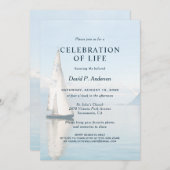 Zeilboot Foto Begrafenis Viering van het leven Kaart (Voorkant / Achterkant)