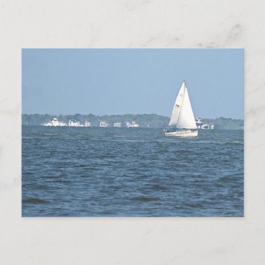 Zeilboot Foto Briefkaart (Voorkant)