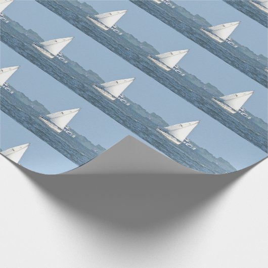 zeilboot foto inpakpapier (Hoek)