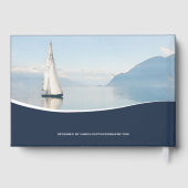 Zeilboot Foto Ter Nagedachtenis Funeral Gastenboek (Achterkant)