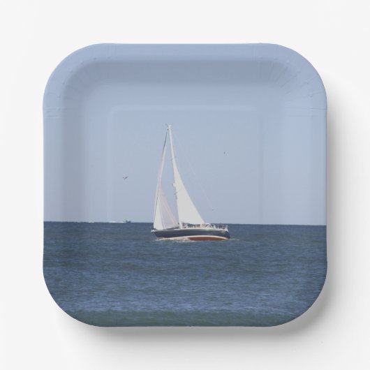 Zeilboot Fotopapier Borden Papieren Bordje (Voorkant)