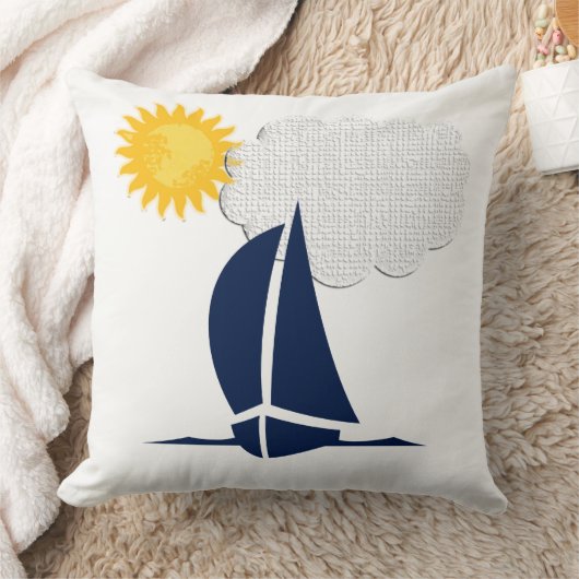 Zeilboot geanimeerd kussen (Deken)