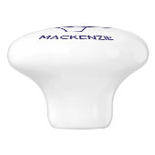 Zeilboot Gepersonaliseerde Naam Keramische Knop (Zijkant)