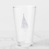 Zeilboot Glas (Achterkant)