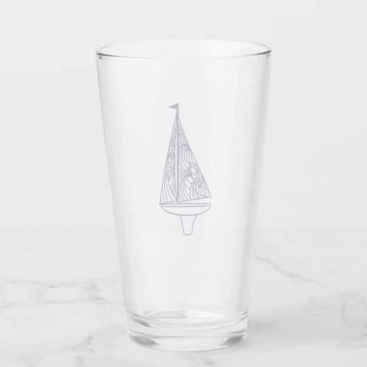 Zeilboot Glas (Achterkant)