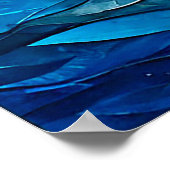 Zeilboot glijdt over blauwe golven poster (Hoek)