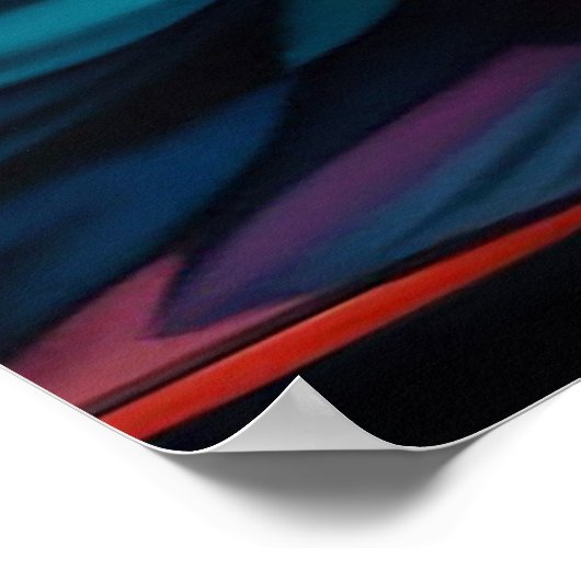 Zeilboot glijdt over een golvend zee poster (Hoek)