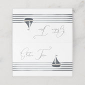 Zeilboot glutenvrij buffet kaart plaatskaartje (Buitenkant ongevouwen)