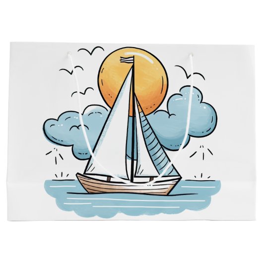 Zeilboot Groot Cadeauzakje (Achterkant)