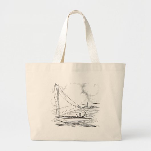 Zeilboot Grote Tote Bag (Voorkant)