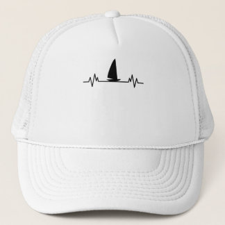 Zeilboot Heartbeat Skipper Fun Catamaran Gift Trucker Pet