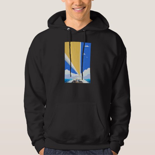 Zeilboot Hoodie (Voorkant)