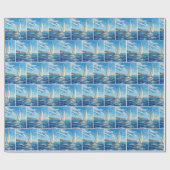 Zeilboot Impasto Schilderij Cadeaupapier (Vlak)
