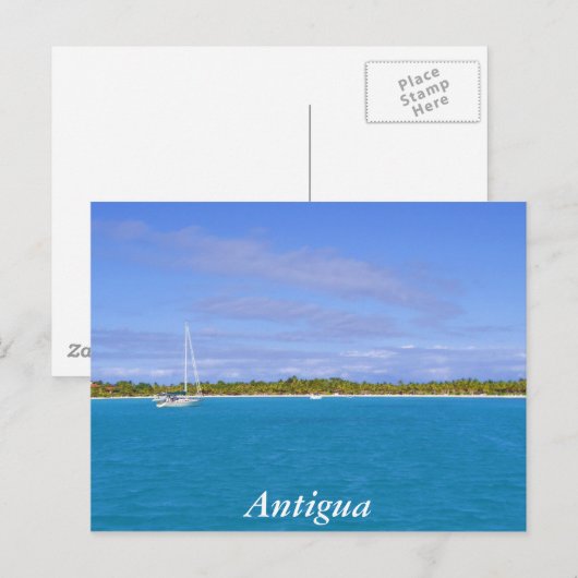 zeilboot in Antigua Briefkaart (Voorkant / Achterkant)