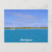 zeilboot in Antigua Briefkaart (Voorkant)