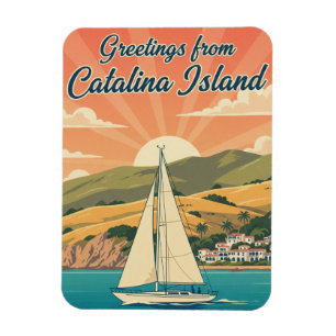 Zeilboot in Avalon Catalina Island Californië Magneet