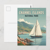 Zeilboot in Channel Islands National Park Briefkaart (Voorkant / Achterkant)