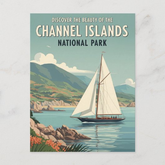 Zeilboot in Channel Islands National Park Briefkaart (Voorkant)