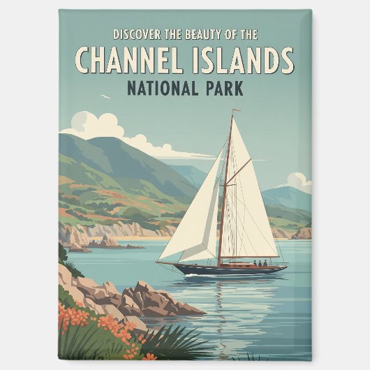 Zeilboot in Channel Islands National Park Magneet (Voorkant)