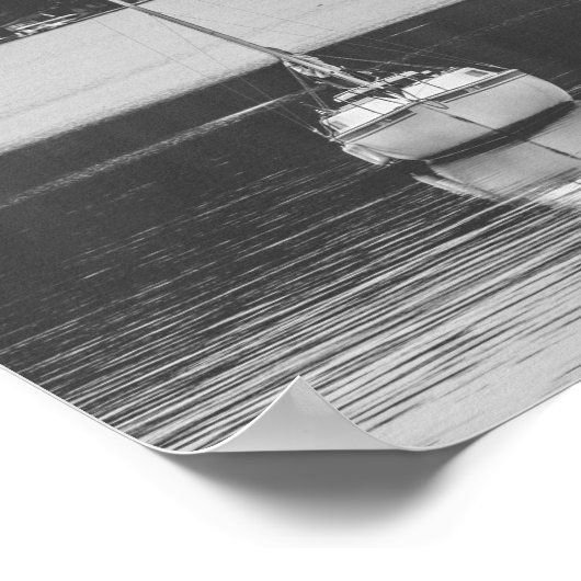 Zeilboot in Conesus Lake Nautical Archival Poster (Hoek)