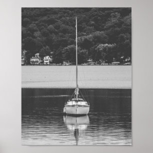 Zeilboot in Conesus Lake Nautical Archival Poster