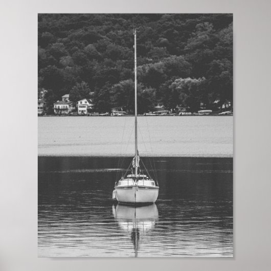 Zeilboot in Conesus Lake Nautical Archival Poster (Voorkant)