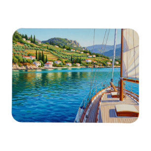 Zeilboot in Corfu Griekenland Reizen Magneet