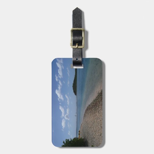 Zeilboot in de buurt van St. Thomas Bagagelabel (Voorkant verticaal)