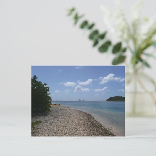 Zeilboot in de buurt van St. Thomas Briefkaart (Staand voorkant)