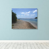 Zeilboot in de buurt van St. Thomas Canvas Afdruk (Insitu (Houten vloer))